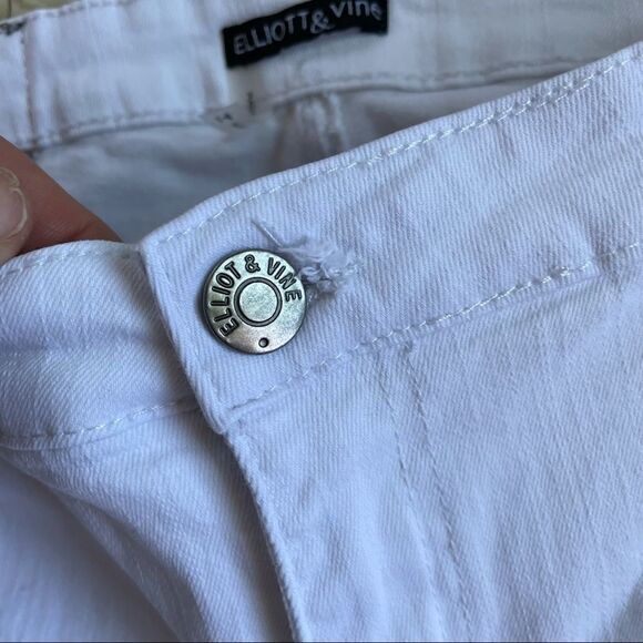 Elliott & Vine White Cropped Ankle Jeans Size 14 EUC - Picture 6 of 14